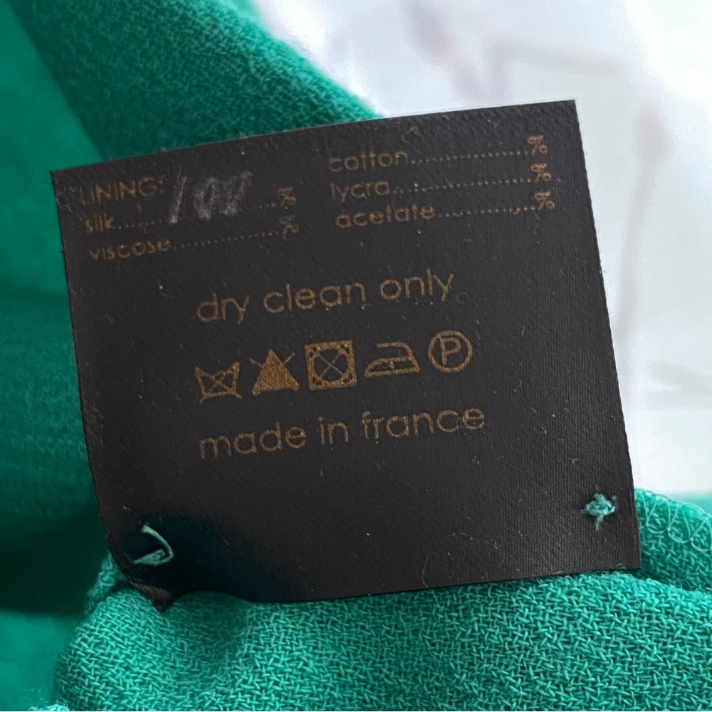 ROKSANDA ILINCIC TEAL GREEN PLEATED BACK ZIPPER SLEEVELESS SHEATH DRESS - Picture 14 of 14